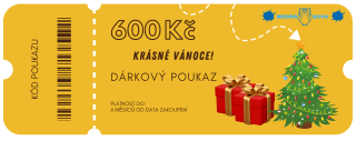 Zlatý vánoční poukaz 600 Kč 